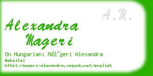 alexandra mageri business card